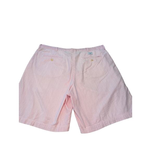 Vineyard Vines Men 38 Club Shorts Red & White Seersucker Stripe Preppy Nautical - Picture 9 of 14